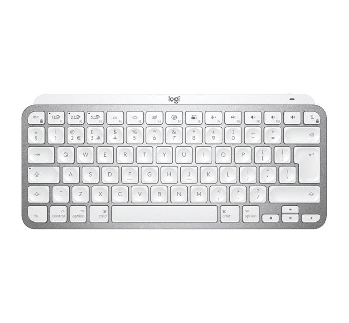 Клавіатура бездротова MX Keys Mini для Mac Illuminated, UA, світло-сіра Logitech (920-010526)