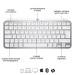 Клавіатура бездротова MX Keys Mini для Mac Illuminated, UA, світло-сіра Logitech (920-010526)