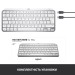 Клавіатура бездротова MX Keys Mini для Mac Illuminated, UA, світло-сіра Logitech (920-010526)