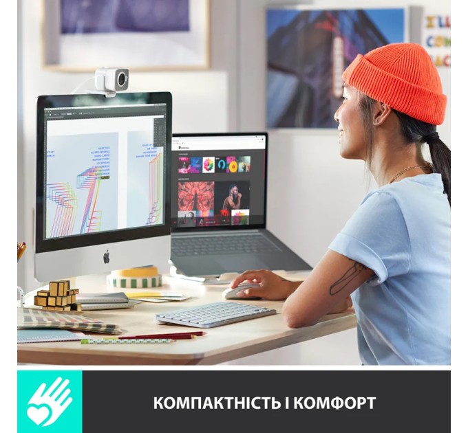 Клавіатура бездротова MX Keys Mini для Mac Illuminated, UA, світло-сіра Logitech (920-010526)