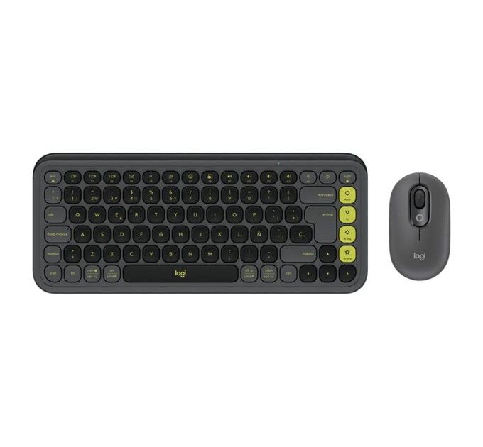 Комплект клавіатура та миша бездротовий POP Icon Combo, UA, графітовий Logitech (920-013156)