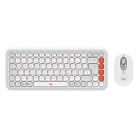 Комплект клавіатура та миша бездротовий POP Icon Combo, UA, білий Logitech (920-013141)