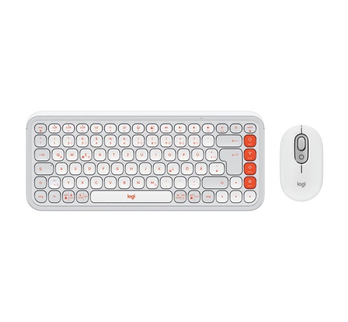 Комплект клавіатура та миша бездротовий POP Icon Combo, UA, білий Logitech (920-013141)