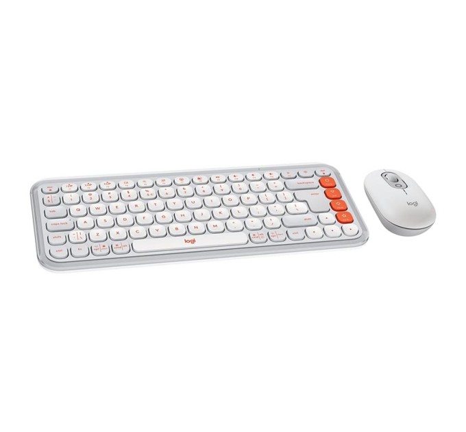 Комплект клавіатура та миша бездротовий POP Icon Combo, UA, білий Logitech (920-013141)