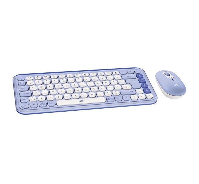 Комплект клавіатура та миша бездротовий POP Icon Combo, UA, ліловий Logitech (920-013078)
