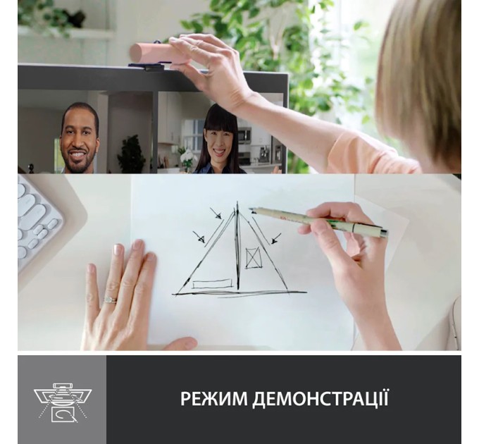 Веб-камера Brio 500, рожева Logitech (960-001421)