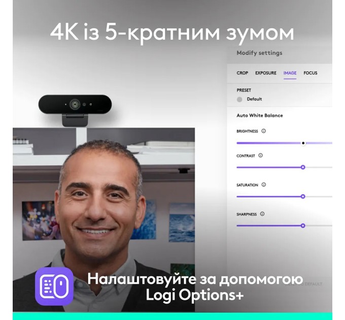 Веб-камера Brio 4K, графітовая Logitech (960-001746)