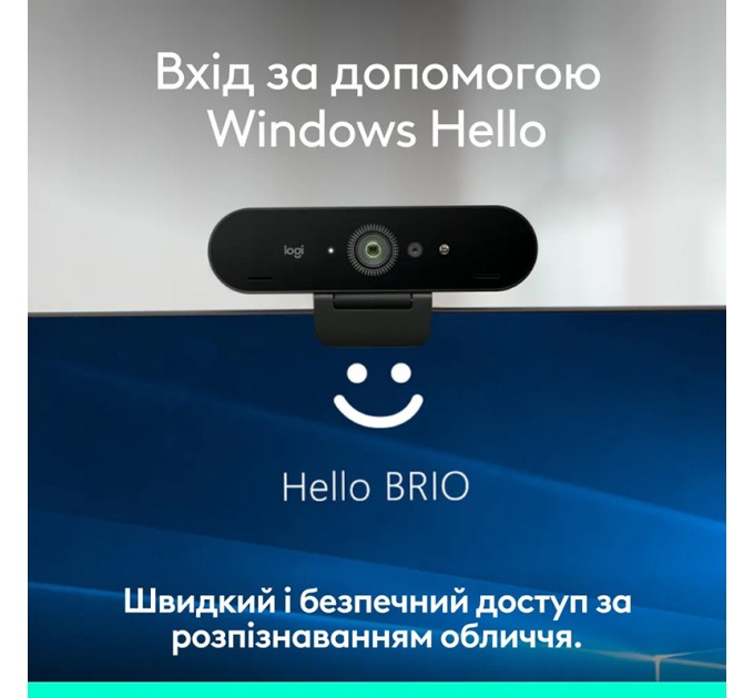 Веб-камера Brio 4K, графітовая Logitech (960-001746)
