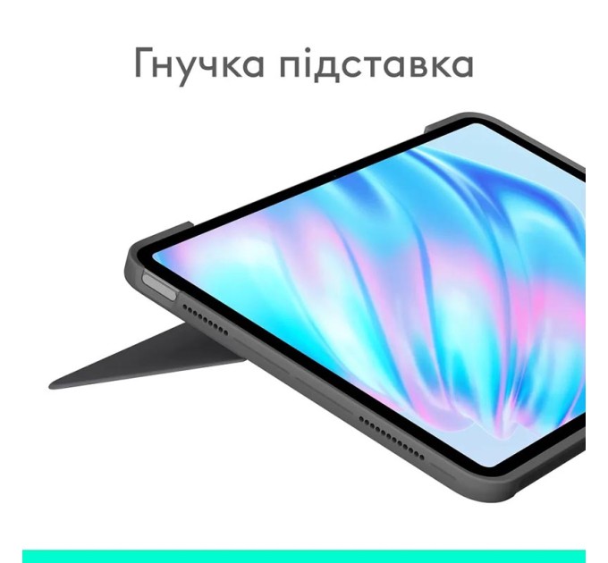 Клавіатура-чохол Combo Touch для iPad Air 13" (M2), US, Oxford grey Logitech (920-012618)