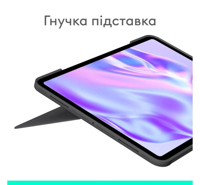 Клавіатура-чохол Combo Touch для iPad Pro 13" (M4), US, графітова Logitech (920-012833)