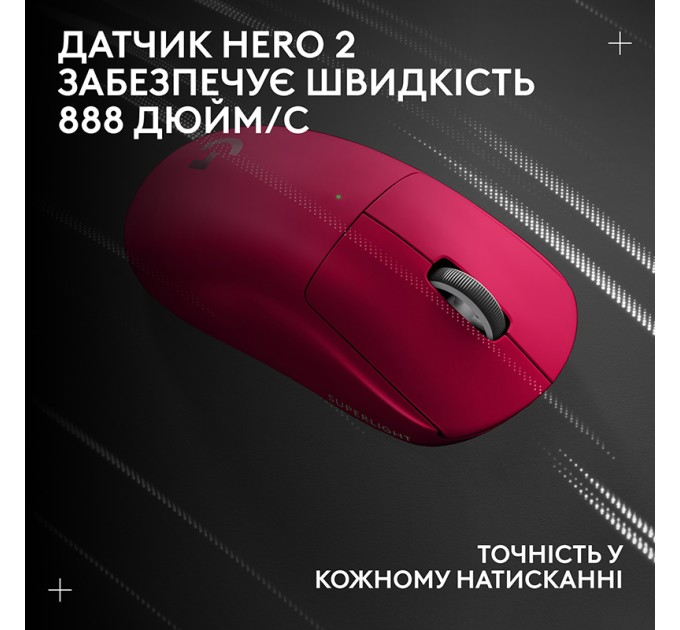 Миша бездротова G Pro X Superlight 2 Lightspeed, рожева Logitech (910-006797)