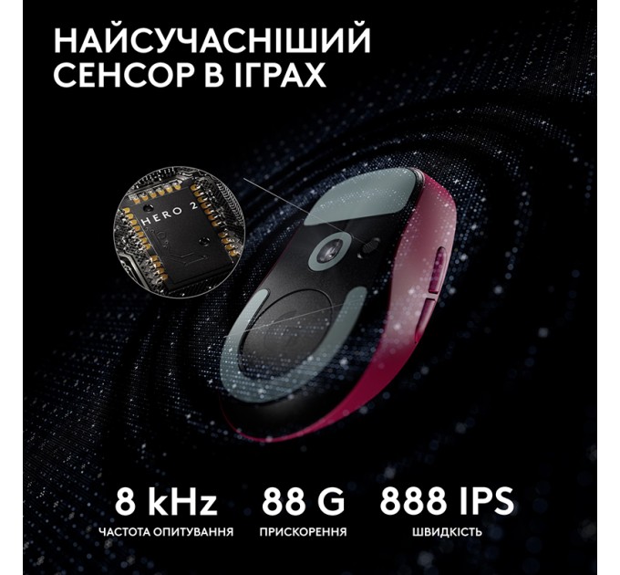 Миша бездротова G Pro X Superlight 2 Lightspeed, рожева Logitech (910-006797)