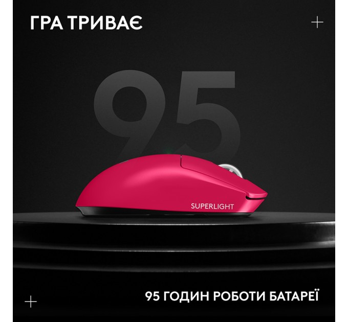 Миша бездротова G Pro X Superlight 2 Lightspeed, рожева Logitech (910-006797)