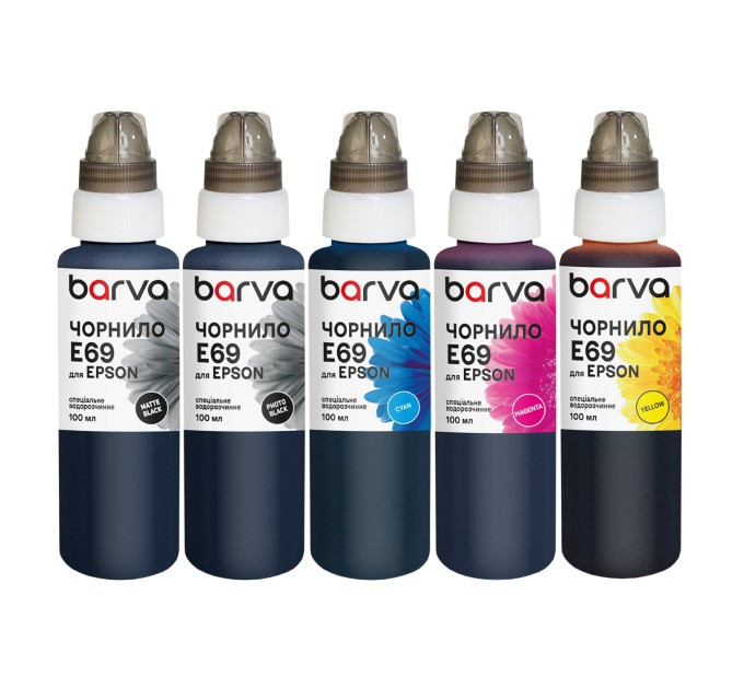 Комплект чорнил для Epson T69 спеціальні 5x100 мл, водорозчинні, MB/PB/C/M/Y Barva (E69-100-MP)