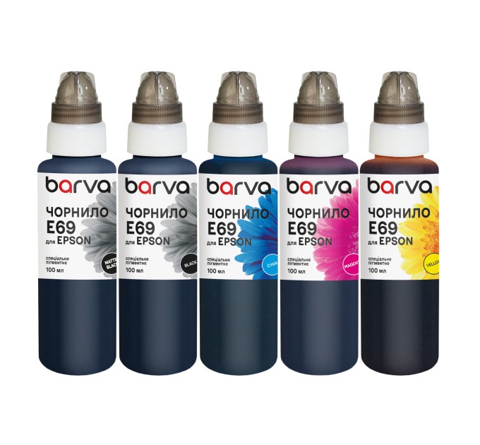 Комплект чорнил для Epson T69 спеціальні 5x100 мл, пігментні, MB/PB/C/M/Y Barva (E69-100-2MP)