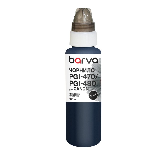 Чорнило для Canon PGI-470/PGI-480 PGBK спеціальне 100 мл, пігментне, чорне Barva (C470-552e)