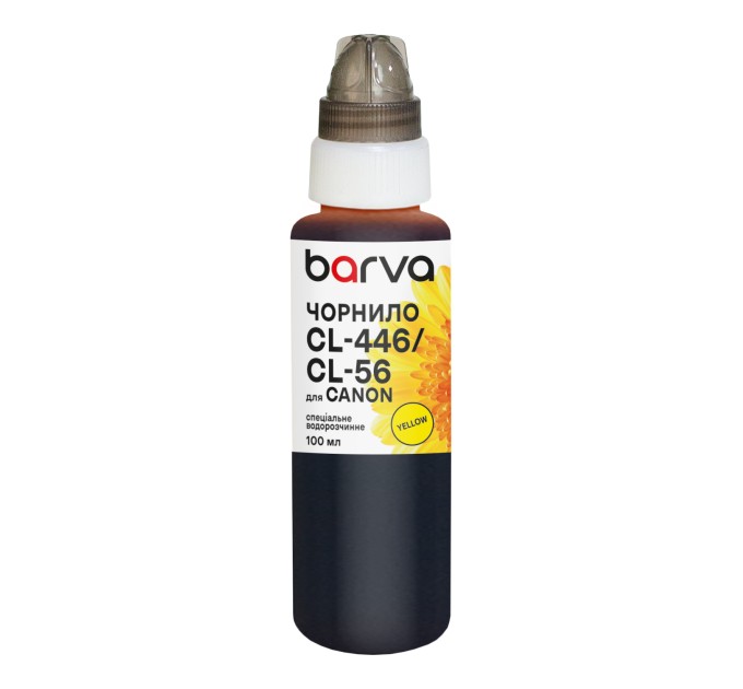 Чорнило для Canon CL-446/CL-56/CL-94 спеціальне 100 мл, водорозчинне, жовте Barva (C446-440e)