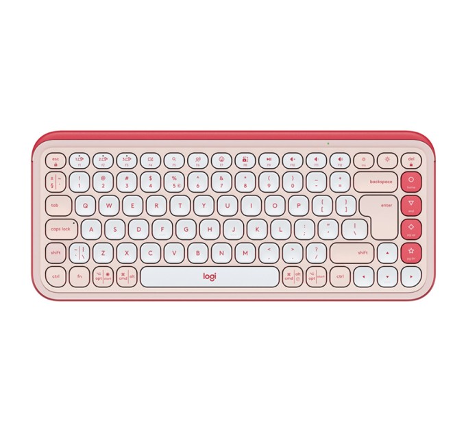 Клавіатура бездротова POP Icon Keys, UA, рожева Logitech (920-013073)