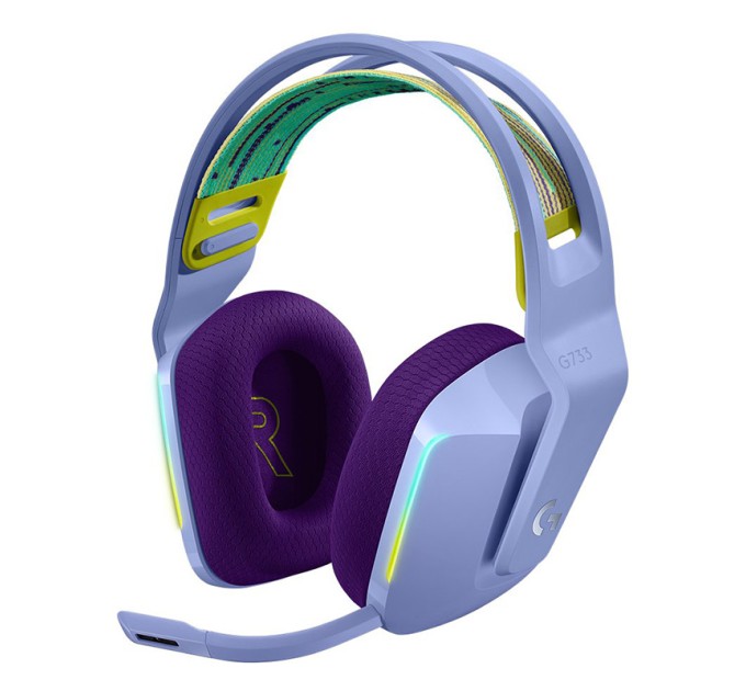 Гарнітура бездротова ігрова G733 Lightspeed, RGB, лілова Logitech (981-000890)
