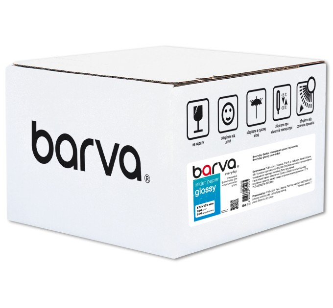 Фотопапір глянцевий 180 г/м2, 13x18 см, 500 арк Everyday Barva (IP-CE180-430)