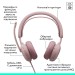 Гарнитура проводная Zone Wired 2, розовая Logitech (981-001620)