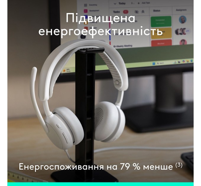Гарнітура дротова Zone Wired 2, біла Logitech (981-001621)