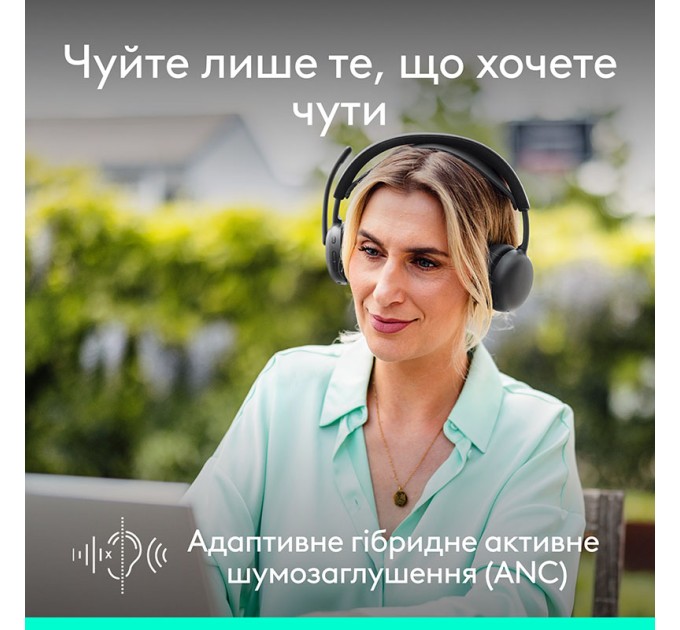 Гарнітура бездротова Zone Wireless 2 ES, графітова Logitech (981-001503)