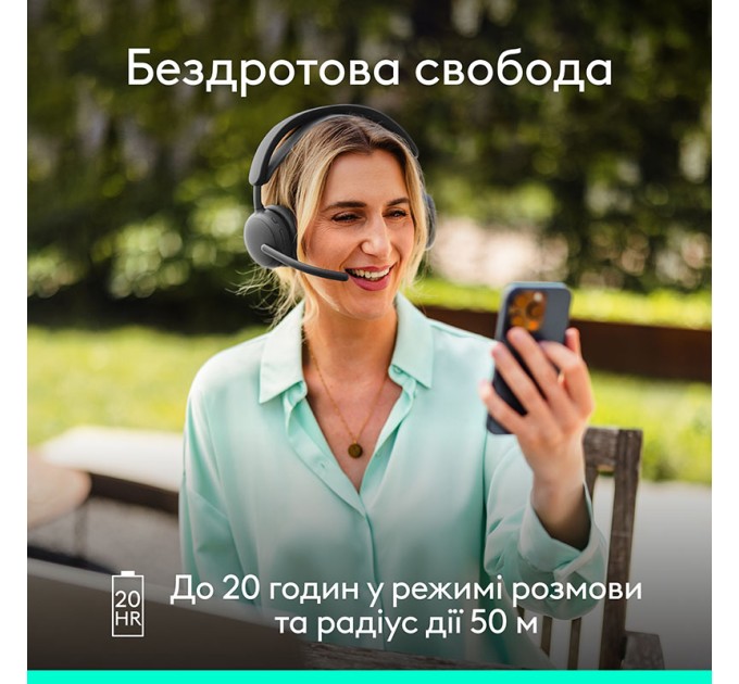 Гарнітура бездротова Zone Wireless 2 ES, графітова Logitech (981-001503)