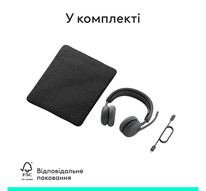 Гарнітура бездротова Zone Wireless 2 ES, графітова Logitech (981-001503)