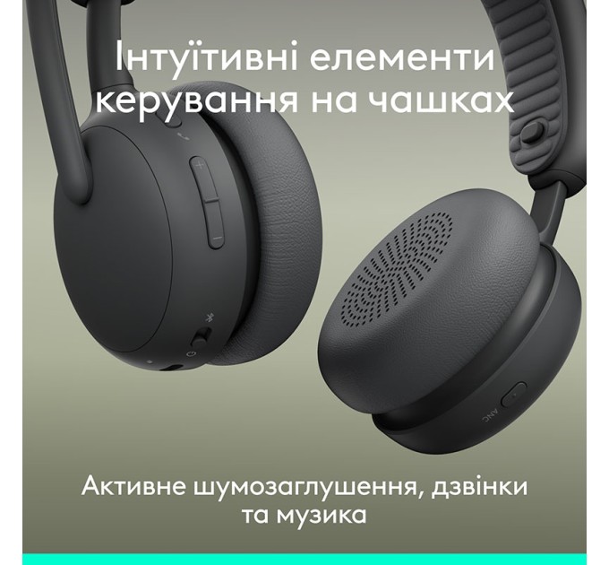 Гарнітура бездротова Zone Wireless 2 ES, графітова Logitech (981-001503)