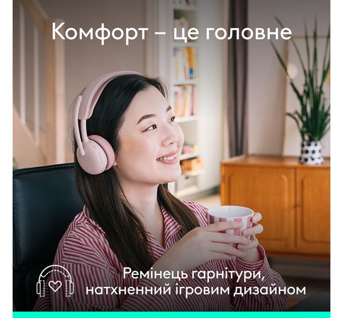 Гарнітура бездротова Zone Wireless 2 ES, рожева Logitech (981-001510)
