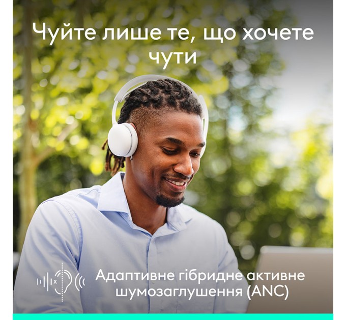 Гарнітура бездротова Zone Wireless 2 ES, біла Logitech (981-001508)