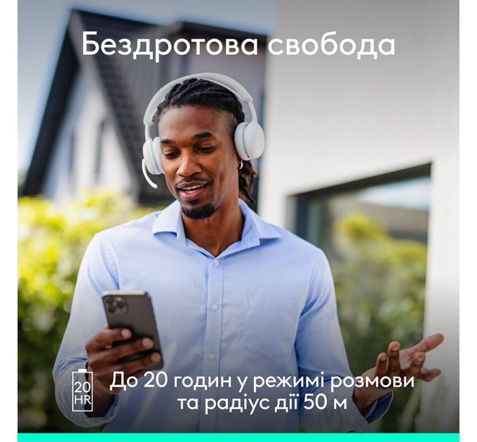 Гарнітура бездротова Zone Wireless 2 ES, біла Logitech (981-001508)