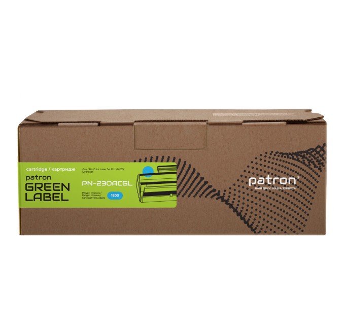 Картридж сумісний HP 230A (W2301A), Green Label, блакитний Patron (PN-230ACGL)