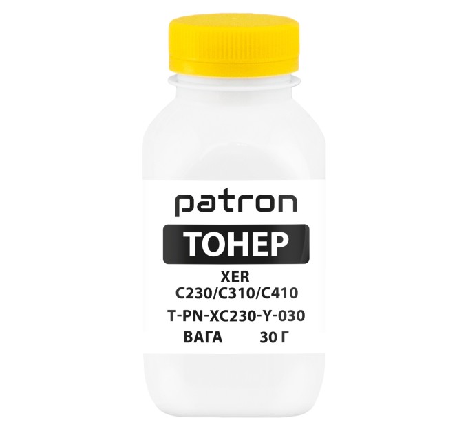 Тонер XER C230/C310/C410 флакон, 30 г, жовтий Patron (PN-XC230-Y-030)
