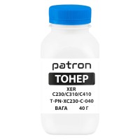Тонер XER C230/C310/C410 флакон, 40 г, блакитний Patron (PN-XC230-C-040)
