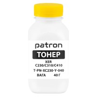 Тонер XER C230/C310/C410 флакон, 40 г, жовтий Patron (PN-XC230-Y-040)