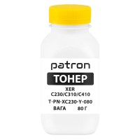 Тонер XER C230/C310/C410 флакон, 80 г, жовтий Patron (PN-XC230-Y-080)