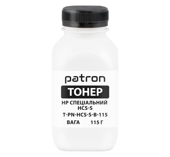 Тонер HP спеціальний HCS-S флакон, 115 г, чорний Patron (PN-HCS-S-B-115)