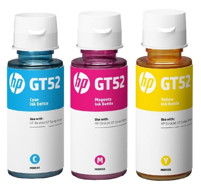 Комплект чорнил GT52 CMY по 70мл CMY HP (SET52HPCMY)