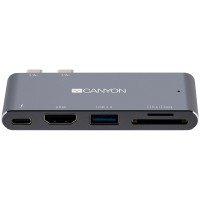Хаб 5-в-1 мультипорт Thunderbolt 3 DS-5 Canyon (CNS-TDS05DG)