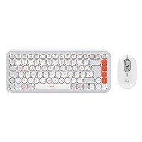Комплект клавіатура та миша бездротовий POP Icon Combo, UA, білий Logitech (920-013141)