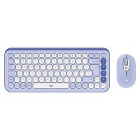 Комплект клавіатура та миша бездротовий POP Icon Combo, UA, ліловий Logitech (920-013078)