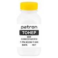 Тонер XER C230/C310/C410 флакон, 40 г, жовтий Patron (PN-XC230-Y-040)