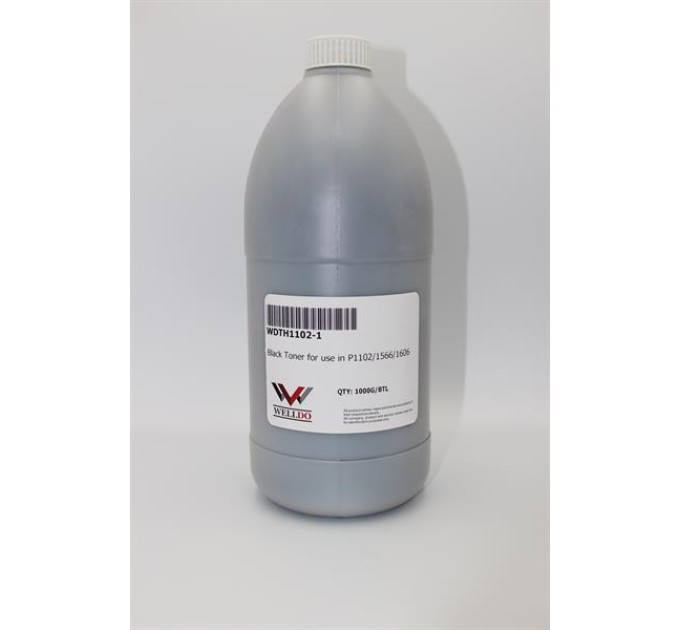 Тонер WELLDO HP LJ P1102/1566, 1000г/банка, WDTH1102-1