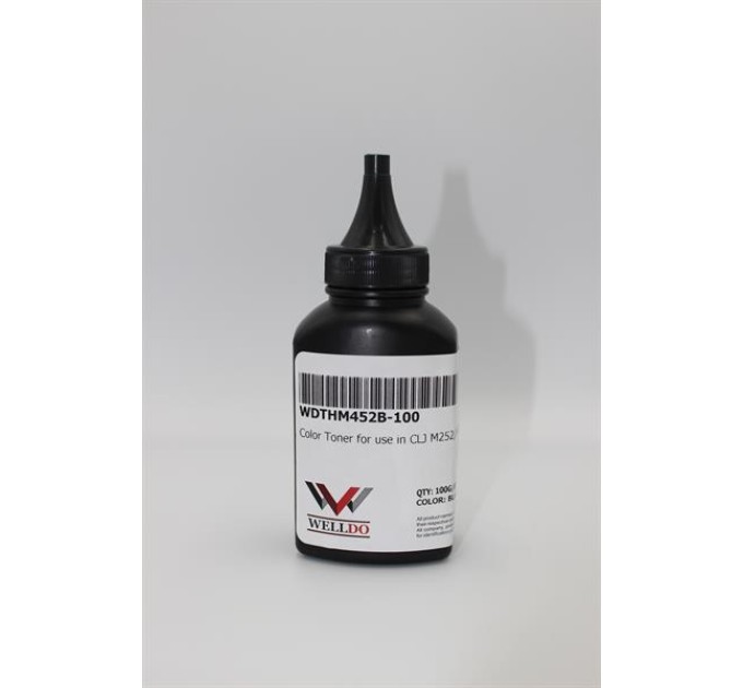 Тонер WELLDO HP LJ M452, 100г/банка, Black, WDTHM452B-100
