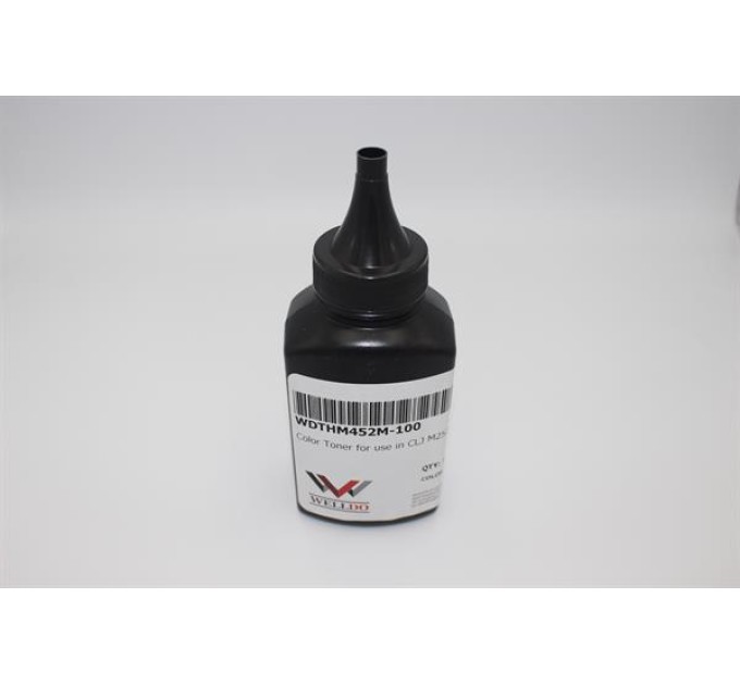 Тонер WELLDO HP LJ M452/CP1518, 100г/банка, Magenta, WDTHM452M-100