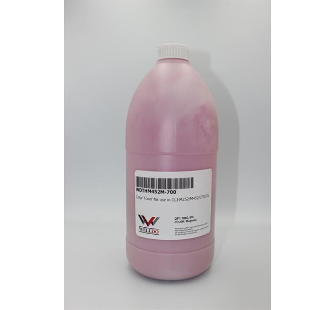 Тонер WELLDO HP LJ M452, 700г/банка, Magenta, WDTHM452M-700