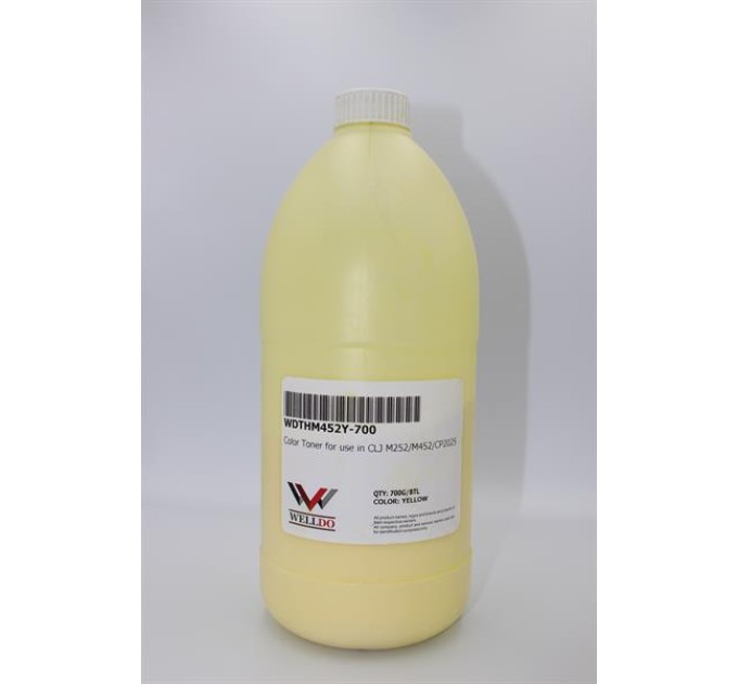 Тонер WELLDO HP LJ M452, 700г/банка, Yellow, WDTHM452Y-700
